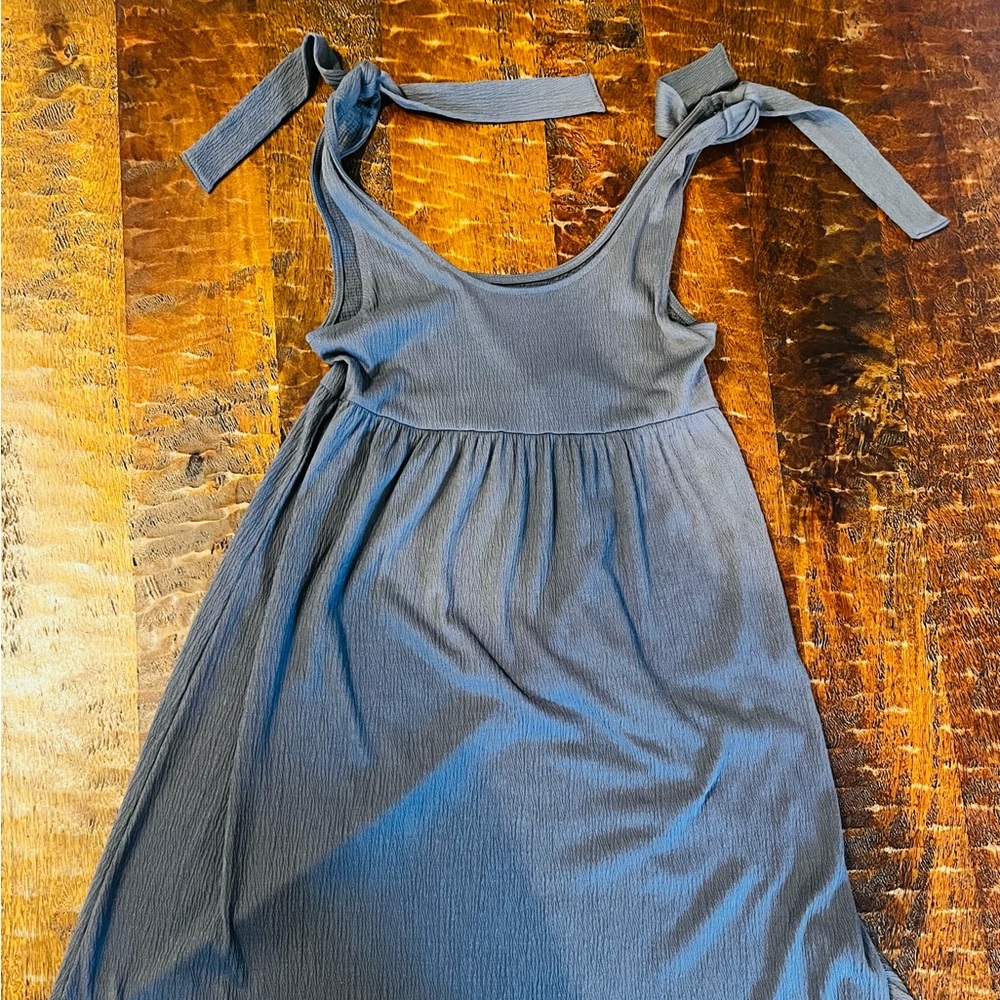 Wild Fable Gray Casual Dress w/ Tie Straps